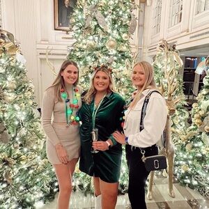 Long sleeve green velvet dress size 20 from Boohoo